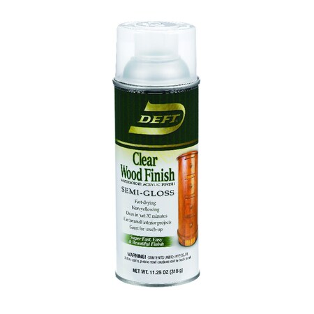Deft Wood Finish Semi-Gloss Clear Water-Based Acrylic Finish and Sealer 11.25 oz DFT108S/54